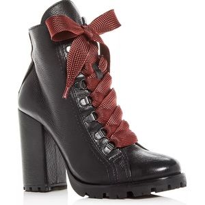 Schutz Zara High Block-Heel Booties